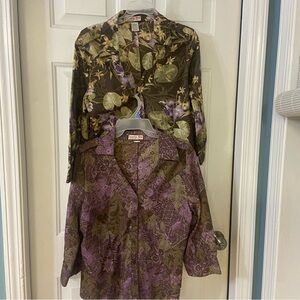 2 Ladies Jamaica Bay Button-Front Size Large- 1 missing tag - same as other